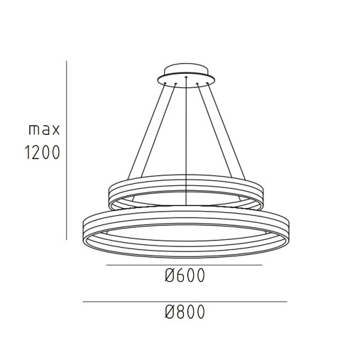 ECHODUO.80 подвесной светильник кольцо 170W
