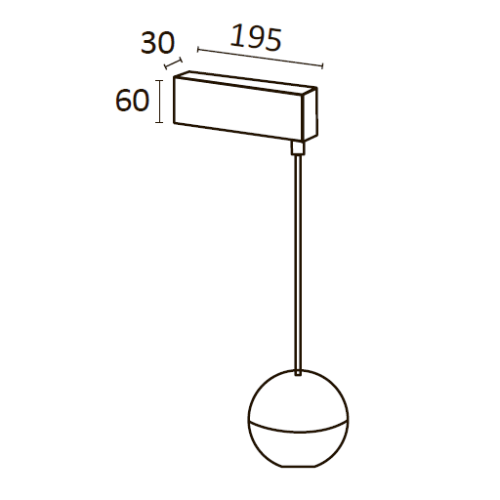 Hanging sphere 6W cветильник подвес декоративный  для магнитной системы