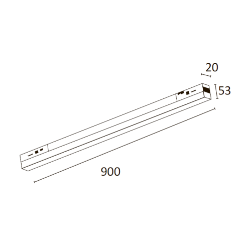 Line 25W светильник линейный для магнитной системы 48V DIM