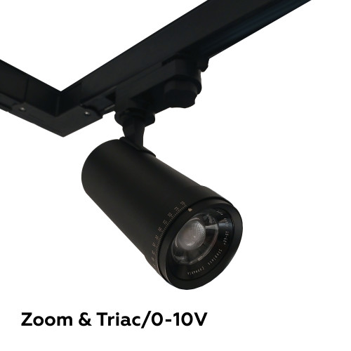 ZOOM.7W-2 черный трековый светильник 7W